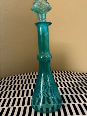Vintage Blue Empoli Genie Bottle- Mod Century